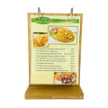 Satom Accept Any DesignTable Display Stand Flip Menu Holder Wooden